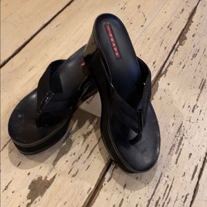 Prada platform flip-flops
